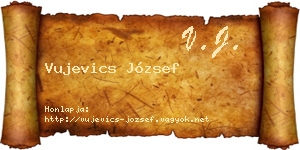 Vujevics József névjegykártya